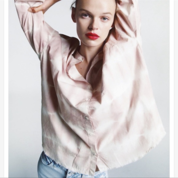❌SOLD❌🥰🥰ZARA Tie Bye Button Down Shirt🥰🥰 - Picture 2 of 12